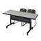 Kobe Rectangle FlipTop Table, 60" W, 29" H, Laminate Top, Maple MKFTM6030PL44BK - alternate 1